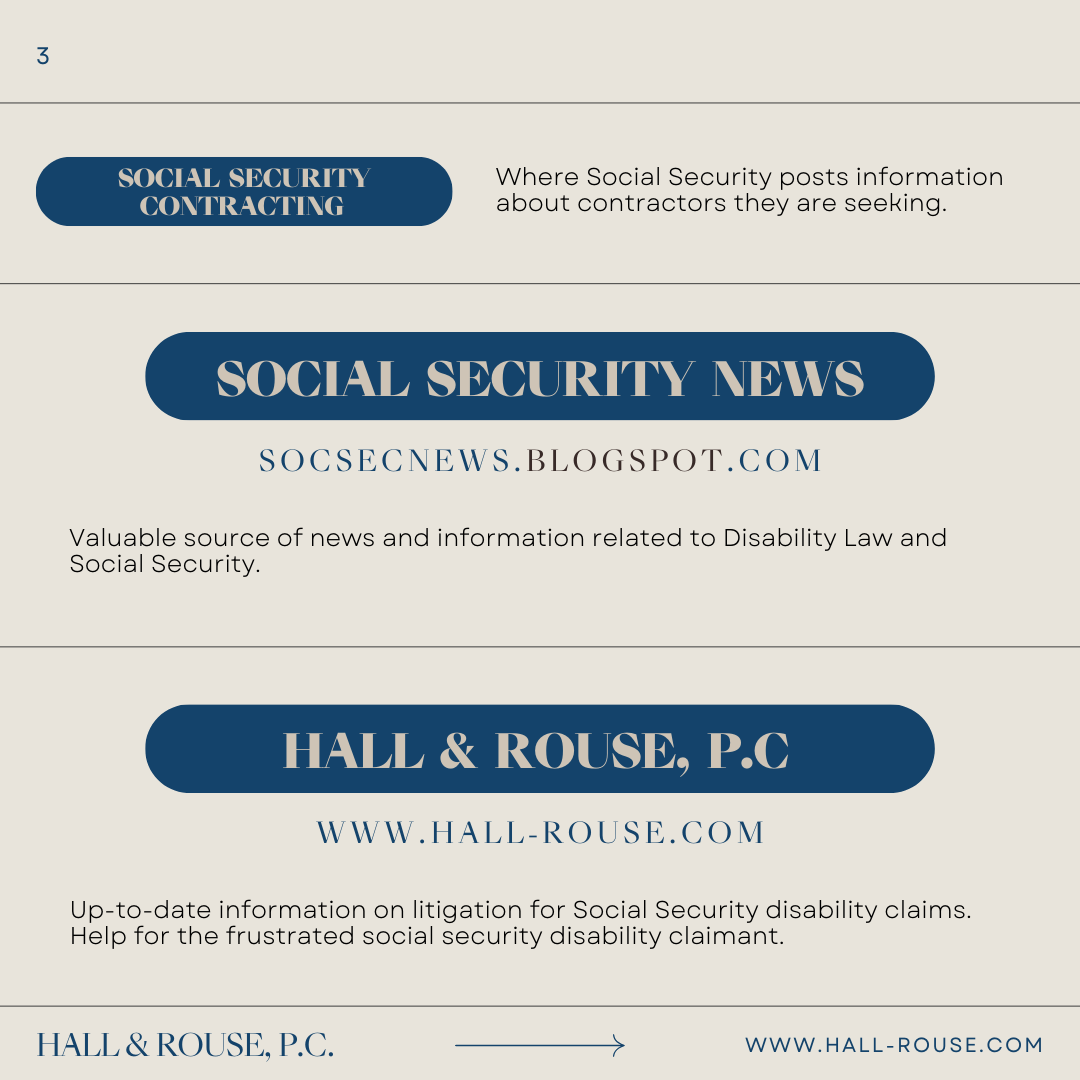 HallRouseLaw's tweet photo. 💻Online platforms where you can find valuable information about Social Security administration.
#socialsecurity #socialsecurityadministration #socialsecurityinfo #ssa #socialsecuritybenefits #disabilitylaw #hallrouse https://t.co/AdwjErnULK