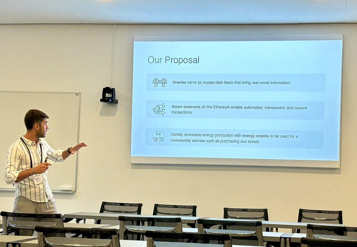 VaccargiuMatteo's tweet photo. “An Ethereum Oracle-based solution for P2P Energy Trading Market” at 2024 IEEE Cybermatics Congress in Copenhagen

#blockchain #energymarket https://t.co/INNGZbfb5g