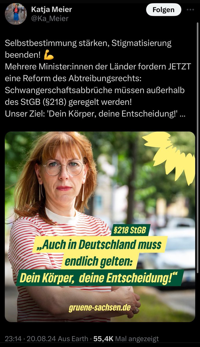 Dein Körper. Deine Entscheidung. Deine grüne Doppelmoral. #ltwsn24