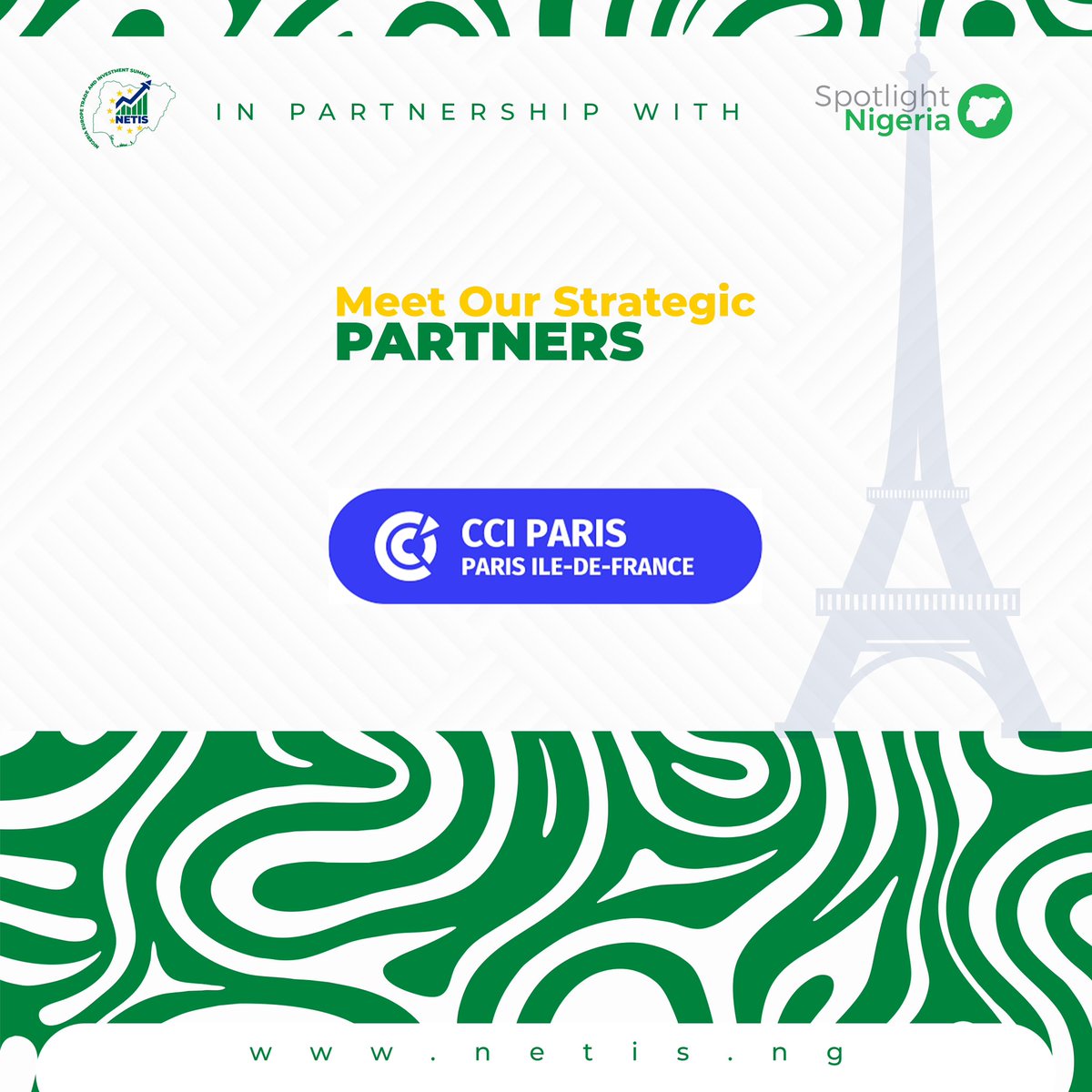 NETIS_SUMMIT's tweet photo. Meet Our Strategic Partner

@CCI_Paris_IdF specializes in building business projects, securing financing, and exploring new markets. They stimulate innovation and projects that drive economic growth and job creation.

#NigeriaEuropeSummit #Netis2024 #InvestmentOpportunities https://t.co/DVhnPTU3QK