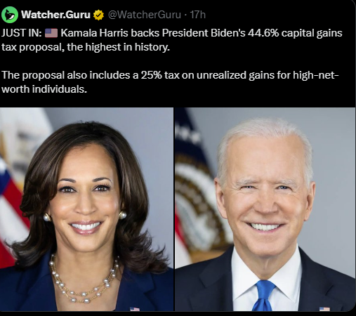 Paul_Theway's tweet photo. Taxer les gains non-réalisés = Du vol 

Ils font monter le prix de des actifs avec l'inflation qu'ils créent par l'impression monétaire et après veulent taxer les gains non réalisés.

Exemple : Ta maison prend 200k$ en valeur, tu n'as pas vendu, mais tu dois payer des impôts sur 200k$.

Ils veulent vraiment détruire leur pays et ruiner leur population.