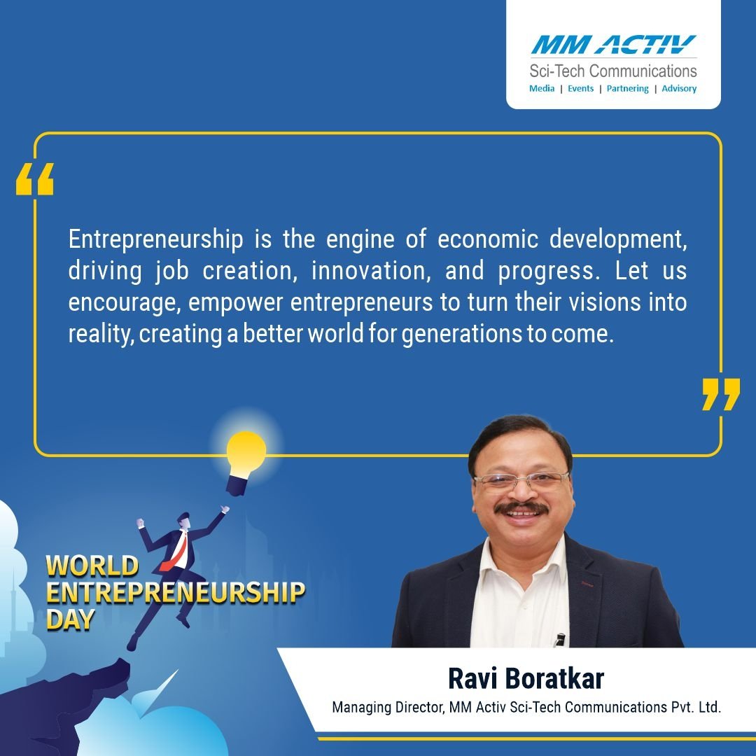 MM Activ Sci-Tech Communications (@mma_scitech) on Twitter photo Wishing the best to all entrepreneurs on World Entrepreneurship Day! On this special day, let's celebrate the spirit of innovation and determination that drives progress. Messages from our Exe. Chairman & MD. #WorldEntrepreneurshipDay
<a href="/PatankarJagdish/">Jagdish Balkrishna Patankar</a> <a href="/RaviBoratkar/">Ravi Boratkar</a> Wishing the best to all entrepreneurs on World Entrepreneurship Day! On this special day, let's celebrate the spirit of innovation and determination that drives progress. Messages from our Exe. Chairman & MD. #WorldEntrepreneurshipDay
<a href="/PatankarJagdish/">Jagdish Balkrishna Patankar</a> <a href="/RaviBoratkar/">Ravi Boratkar</a>