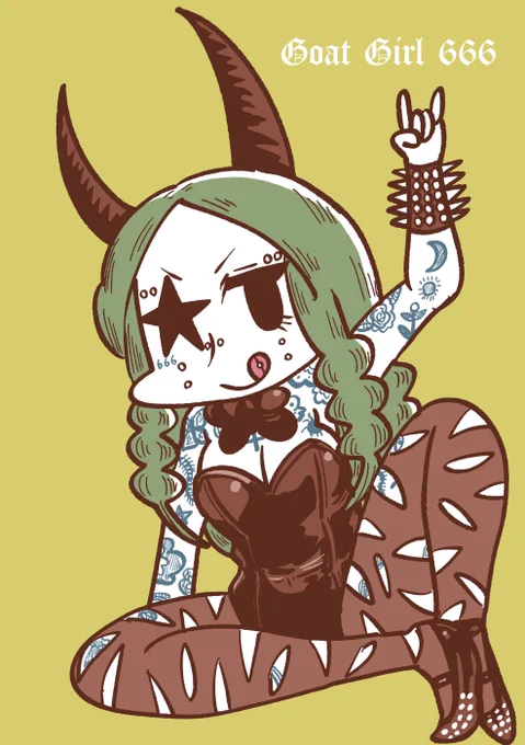 今日はバニーの日ですがヘヴィメタルなのでゴート・ガールです 