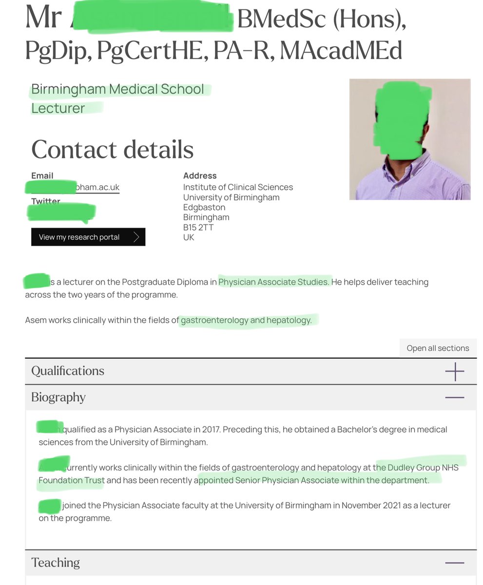 The Med Reg (@medregoncall1) on Twitter photo 🏴☠️ Dear <a href="/DudleyGroupNHS/">The Dudley Group</a> <a href="/unibirmingham/">Uni of Birmingham</a> ,
The general public are seriously concerned that this Physician Assistant is allowed to carry out the duties of a CONSULTANT Gastroenterologist in your hospital. 💀☠️
⭕️ This means he is expected to look after the sickies with 🏴☠️ Dear <a href="/DudleyGroupNHS/">The Dudley Group</a> <a href="/unibirmingham/">Uni of Birmingham</a> ,
The general public are seriously concerned that this Physician Assistant is allowed to carry out the duties of a CONSULTANT Gastroenterologist in your hospital. 💀☠️
⭕️ This means he is expected to look after the sickies with