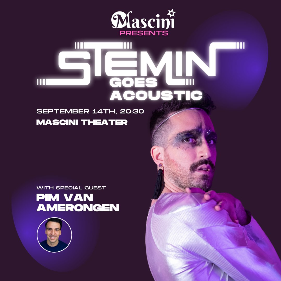 steminmusic's tweet photo. For everyone who loves gay duets 🎤, gay bops 🎶, and gay boys 👬, this is your chance!

📅 saturday, september 14th 
⏰ start: 20:30 
📍 location: Mascini Theater, Zeedijk 24, Amsterdam

https://t.co/xx7z65da2L

#saturday #livemusic #stemin #gay #duo #ballads #duets #songs #live https://t.co/2XPbaDBWNV