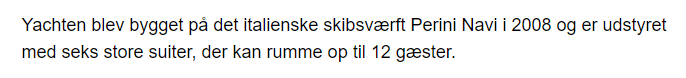Det skal godt nok være nogle store suiter, hvis der kan være 12 gæster i hver....