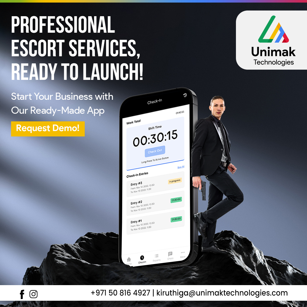 UnimakTech's tweet photo. Professional escort services, ready to launch! Start your business with our ready-made app. Manage bookings, track services, and ensure customer satisfaction. Request a demo now!
Website: https://t.co/Ayym2DRi1F
#EscortService #QuickLaunch #ReadyMadeApp #OnDemandServices https://t.co/JFSp4c3usS