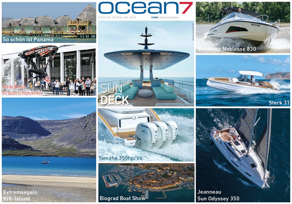 Das neue ocean7 (u. a. mit Best-of-Herbstmessen 2024) ist ab heute erhältlich als Print-Magazin oder als Multimedia-E-Paper. Infos/Abos/Vorschauvideo unter ocean7.at