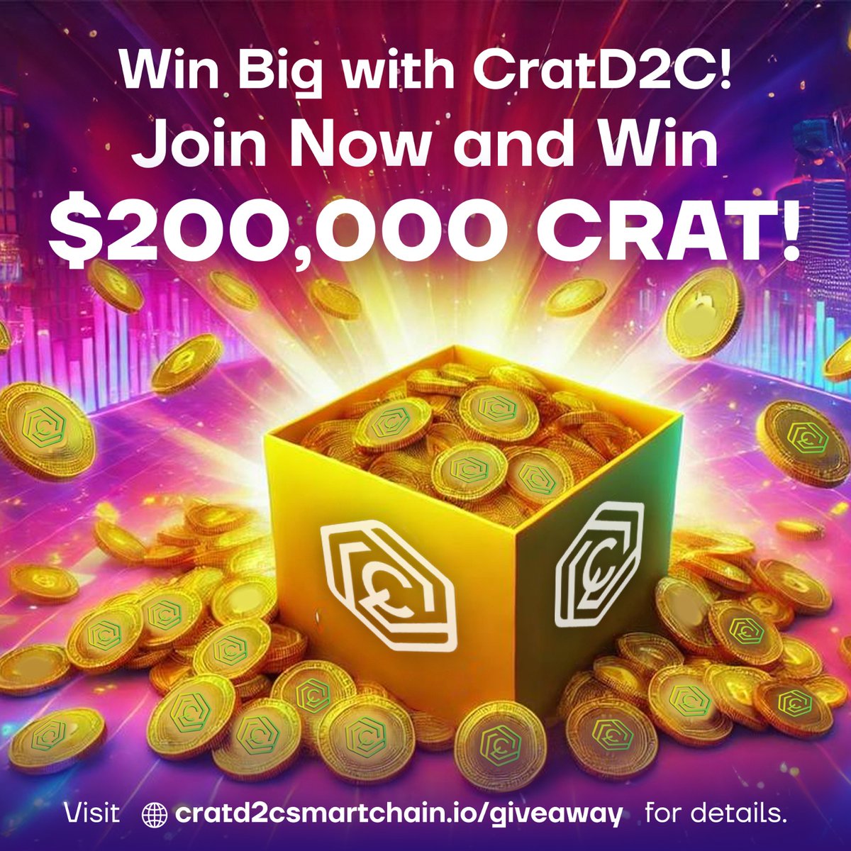 CratD2C's tweet photo. 💥 WIN BIG with CratD2C! 💥

🚀 Acquiring $20K worth of tokens in the ongoing ICO earns you 1,600 points in our "WIN $200K CratD2C Pre-ICO Jumbo Giveaway!" 🚀

These points will place you on the Leaderboard of the promotion and significantly increase your chances of Winning a $20,000 pre-ICO package💰. 

💼This package includes 113,333 CratD2C Native Coins, projected to be worth $90,666.40📈 when listed on centralized exchanges such as MEXC, LBank, Coinstore, and Probit Global.

🔥 JOIN THE LEADERBOARD NOW 🔥

👉 https://t.co/35Uvqhwmgq

#CratD2C #CryptoGiveaway #Blockchain #Crypto #PreICO #CryptoRewards #Airdrop