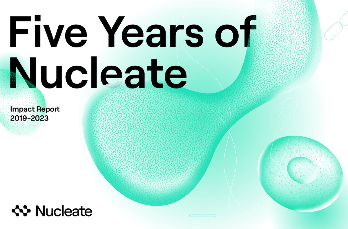 NucleateHQ's tweet image. Nucleate announces first impact report: 5 Years of Nucleate! 🎉 Read more about the 2019-2023 Impact Report here: medium.com/@nucleatehq/nu…