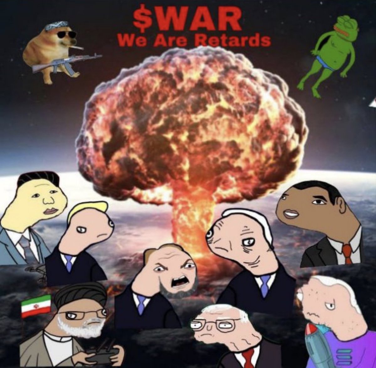 Come make money on $WAR with all the tension around going on around the world! (We are retards) on $sol

#IranAttack #IsraelIsAnIllegitimateState #IsraelisGenocidalState #RussiaUkraineWar #UkraineRussiaWar️️