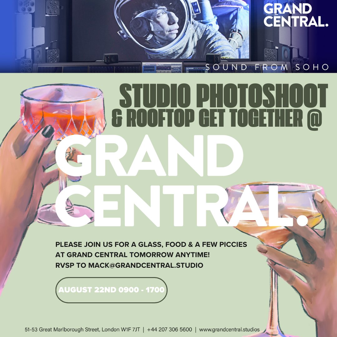 Pop down if you're in town! 📸 🍻 🍔 
We’re doing a studio photoshoot tomorrow.
So if you just love the camera flashy 📸...
#soundfromsoho #riskitforbrisket #getpapped #audiopostproduction