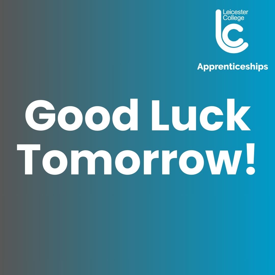 Good luck tomorrow to those receiving your GCSE results!
#LeicesterCollege #Apprenticeships #GCSEresults #ResultsDay