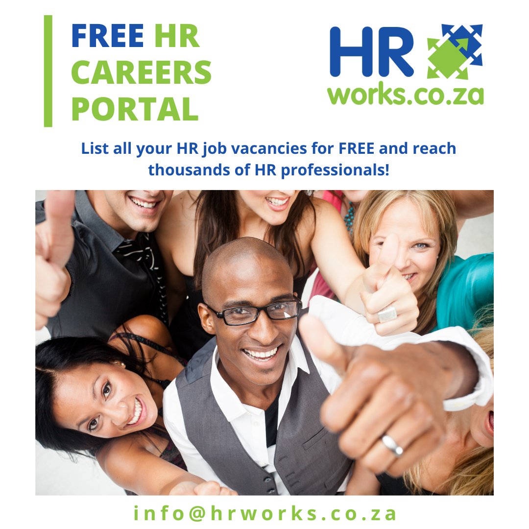 Did you know that you can publish all HR job vacancies on the HR Careers page on HRworks for free?

Click here to get started:  hrworks.co.za/careers