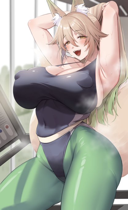 蒸れ蒸れ翠燐さん🦊ぴっちりスポーツウェア 