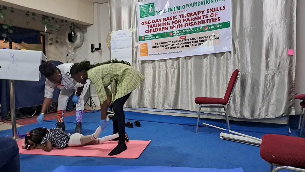 <a href="/FFajemilo/">Festus F. Foundation (FFF)</a> holds 1-day basic therapy skills training in Lagos &amp; Osun States for parents of children with #disabilities supported by <a href="/TLM_Nigeria/">The Leprosy Mission Nigeria</a> with funding from @lilianefonds