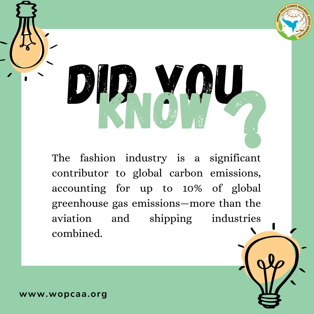 Behind every trend lies a hefty environmental price🌎 From rapid production and complex supply chains to excessive waste, the fashion industry’s carbon footprint is undeniable. Let’s make sustainability the next big trend.

#SustainableFashion #ClimateAction #ClimateChange