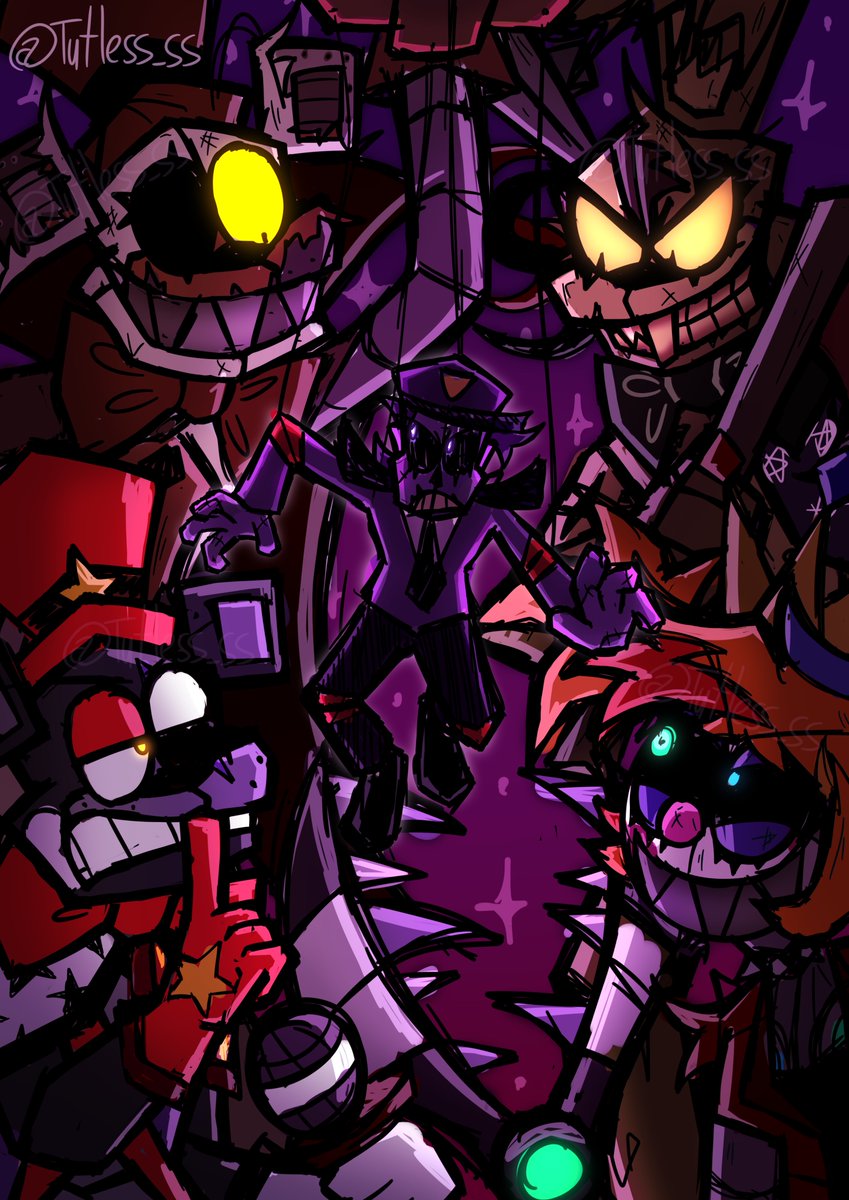 "Hee hee hee hee! Who said you were in control, Michael!?"

#FNAF #fnafart