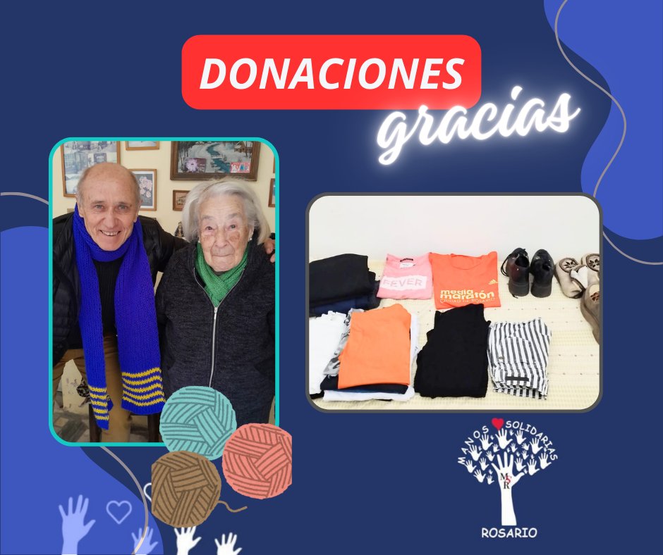 Las donaciones de pan y ropa de esta semana son gracias a Mónica y Marta. Mención especial a la amorosa Sra Nelly que teje cuadraditos que pasamos a buscar para hacer frazadas. Todos sumamos con nuestros granitos de arena. Te invitamos a ser parte de MSR.