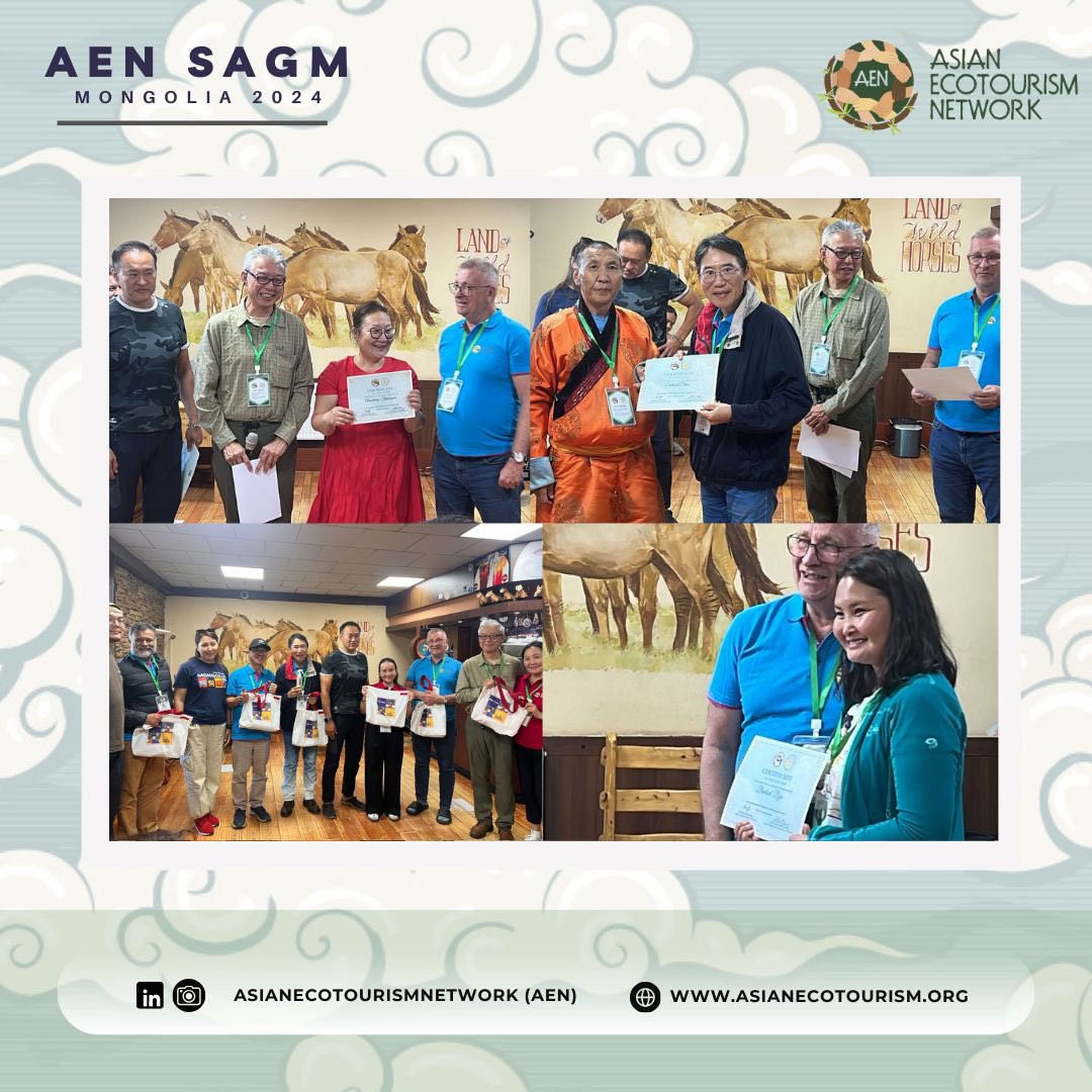 The participants of the AEN Training and Seminar, representing a diverse range of institutions and roles within Mongolia's ecotourism and tourism sectors, engaged in enriching dialogues and collaborative learning.
