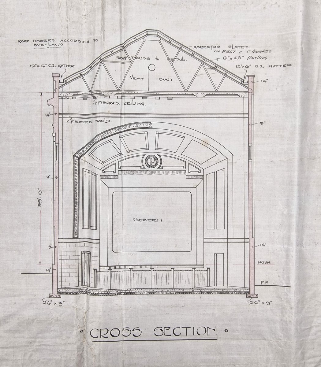IsleOfManPRO's tweet image. Our Douglas Borough Council building byelaw records 1885-1993 comprise thousands of amazing plans. From 1926, here&apos;s a proposed new &apos;Pier Pavilion&apos; on Walpole Avenue; this would become the Royalty Cinema (seen here behind a 1980s carnival bus!). #SeasideArchitecture #ManxArchives
