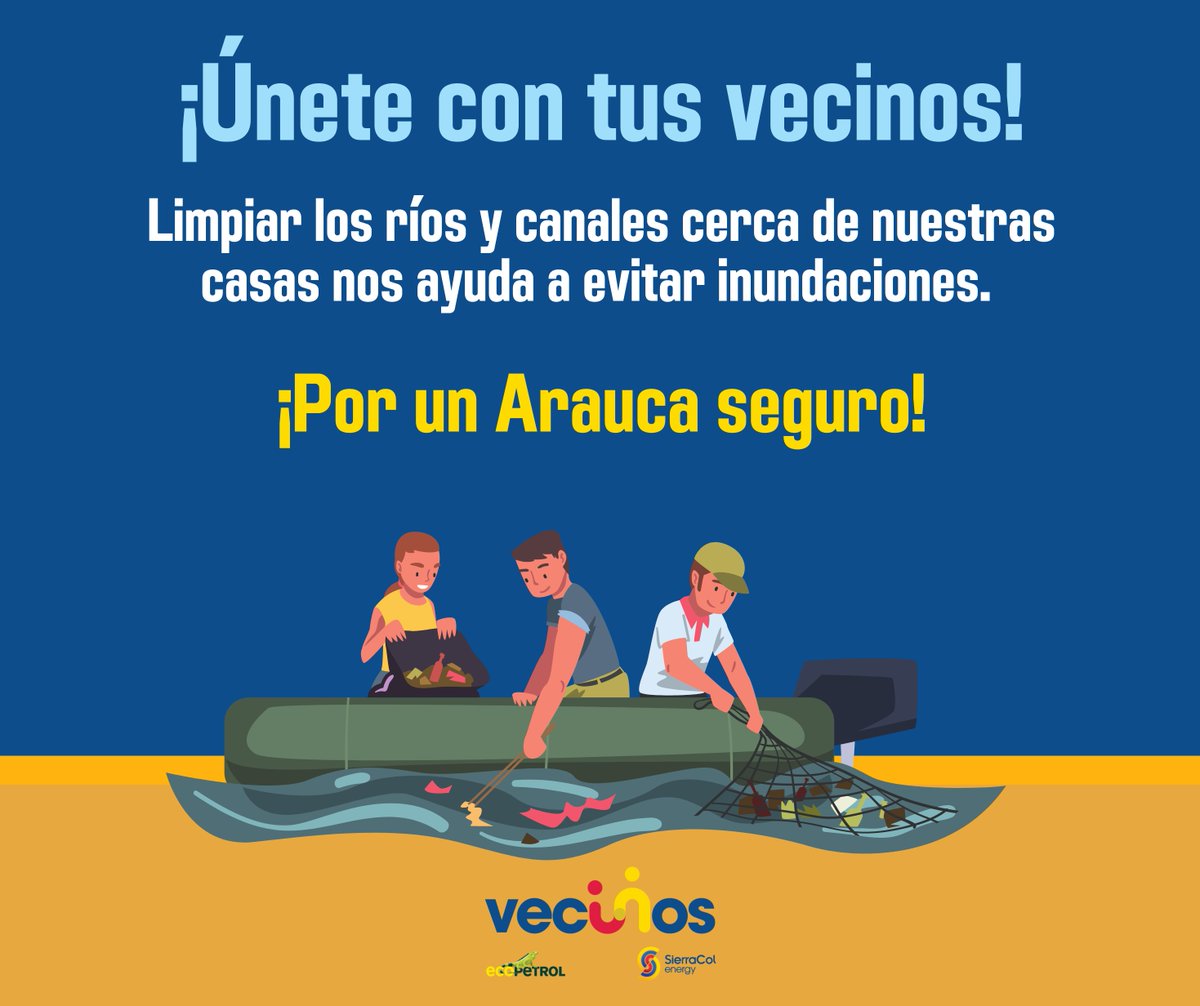 Vecinos es momento de continuar alerta durante la temporada de lluvias. <a href="/SierraColEnergy/">SierraCol Energy</a> y <a href="/ECOPETROL_SA/">Ecopetrol</a> los invitan a conocer y seguir estas recomendaciones.

Compartan esta publicación para cuidarnos entre todos.

¡Juntos podemos protegernos!