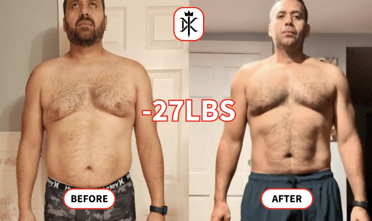This is Carlos.

He lost 14 pounds in 6 weeks.

&amp; As you can see, he's still going.

But it wasn't just from working out &amp; eating healthy…

He added 1 secret component that would change his life forever.

Here's what it was (&amp; why you should try it):