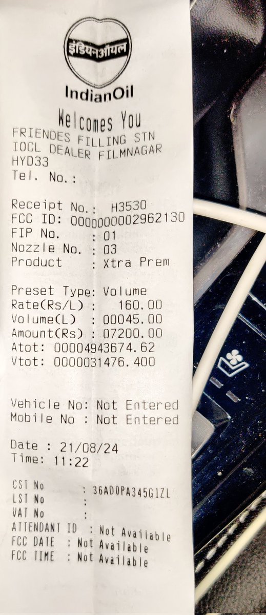 Today after completing a 3700 km road trip, awarded some good treat to.my vehicle engine with XP100 of 45 ltrs. #xp100 #indianoil #Petrol #iocl #roadTrip #Indian #road