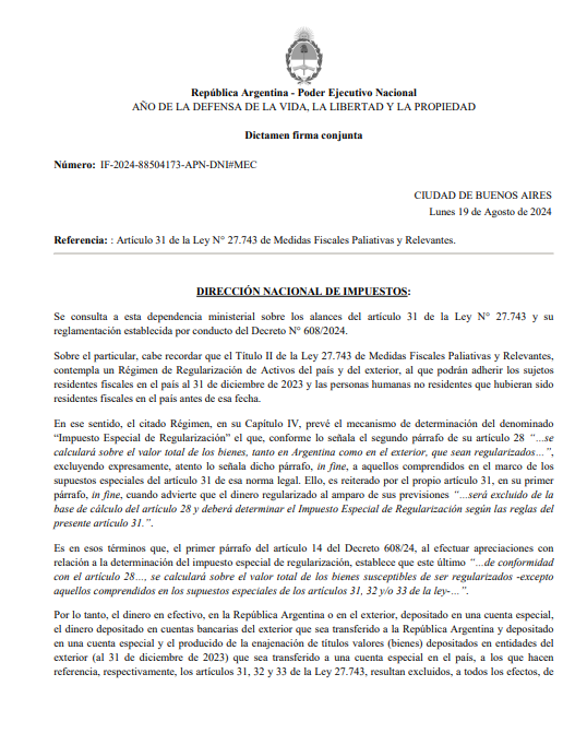 BlogDelContador's tweet photo. ⚠🔴BLANQUEO: aclaraciones sobre el tratamiento fiscal para la regularización de fondos en efectivo

📌Fondos de hasta U$S 100.000:

✅Los fondos deben permanecer en una cuenta especial hasta el 30 de septiembre de 2024, o pueden ser utilizados antes de esa fecha para:
🔸Pago del Impuesto Especial de Regularización.
🔸Inversiones o finalidades establecidas por la Resolución N° 590/24.
🔸Operaciones onerosas debidamente documentadas.
🔸Transferencias a cuentas especiales de terceros.

💼A partir del 1 de octubre de 2024, estos fondos pueden retirarse sin una retención del 5%.

📌Fondos superiores a U$S 100.000:

✅Los fondos deben permanecer en una cuenta especial hasta el 30 de septiembre de 2024, con las mismas opciones de uso mencionadas para el caso anterior.
✅Desde el 1 de octubre de 2024 hasta el 31 de diciembre de 2025, los fondos deben continuar en la cuenta especial o ser utilizados para los conceptos permitidos, de lo contrario, estarán sujetos a una retención del 5%.

💼A partir del 1 de enero de 2026, se podrán retirar sin ninguna retención.