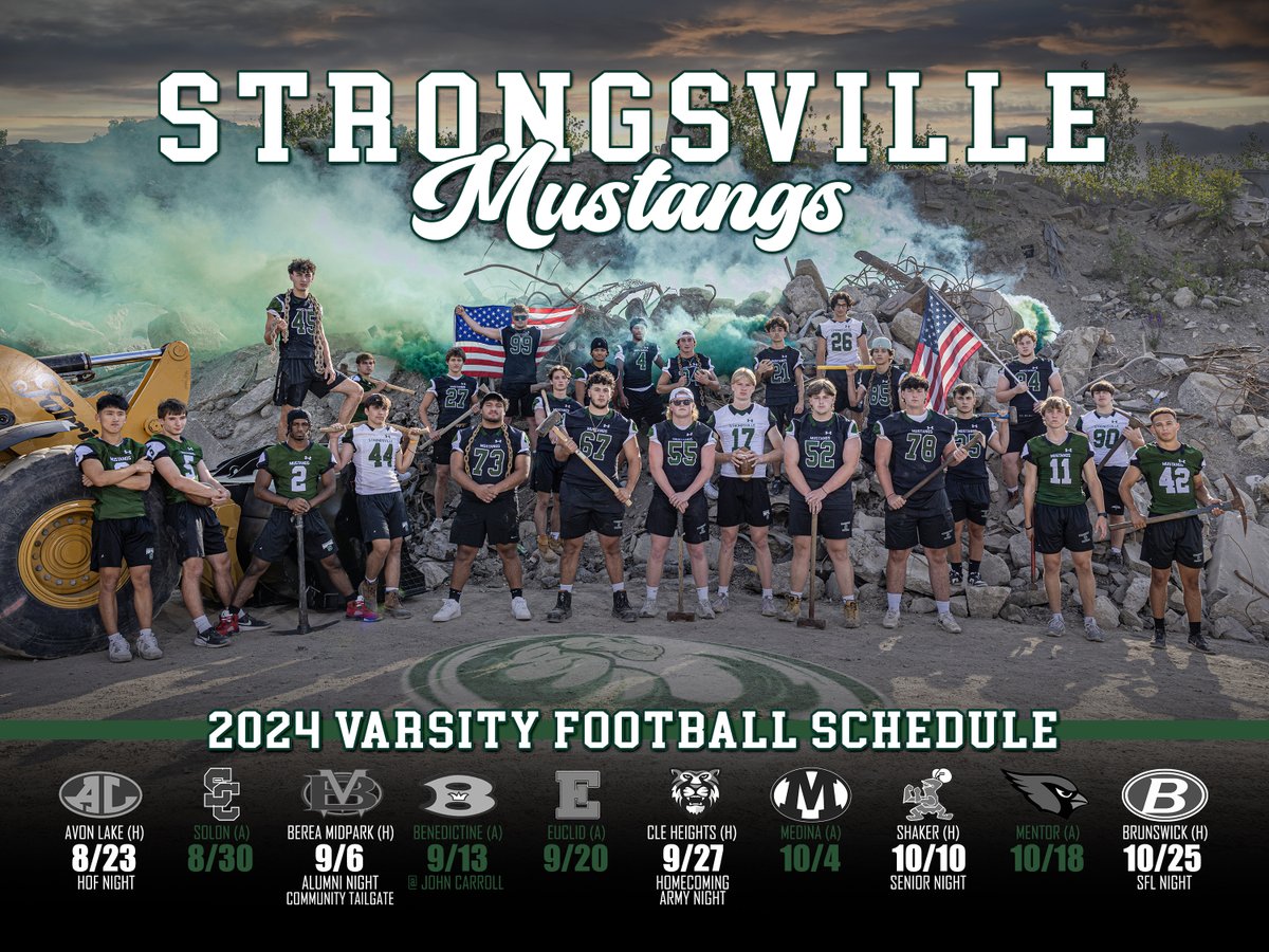 2024 Strongsville Mustangs Football Season Schedule!