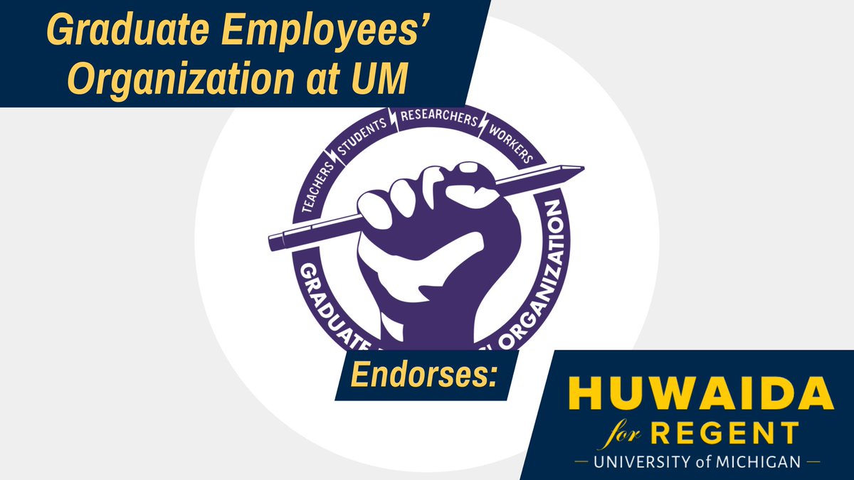 huwaida4umich's tweet photo. 🚨ENDORSEMENT ALERT!!🚨 We are grateful to receive an endorsement from the Graduate Employees’ Organization at the University of Michigan. Join the movement by visiting https://t.co/h72DWN41r4 link in bio!
#Huwaida4Umich #progressivedem #mdp #MichiganDems #umich #studentsfirst https://t.co/8TMhtXmBVA