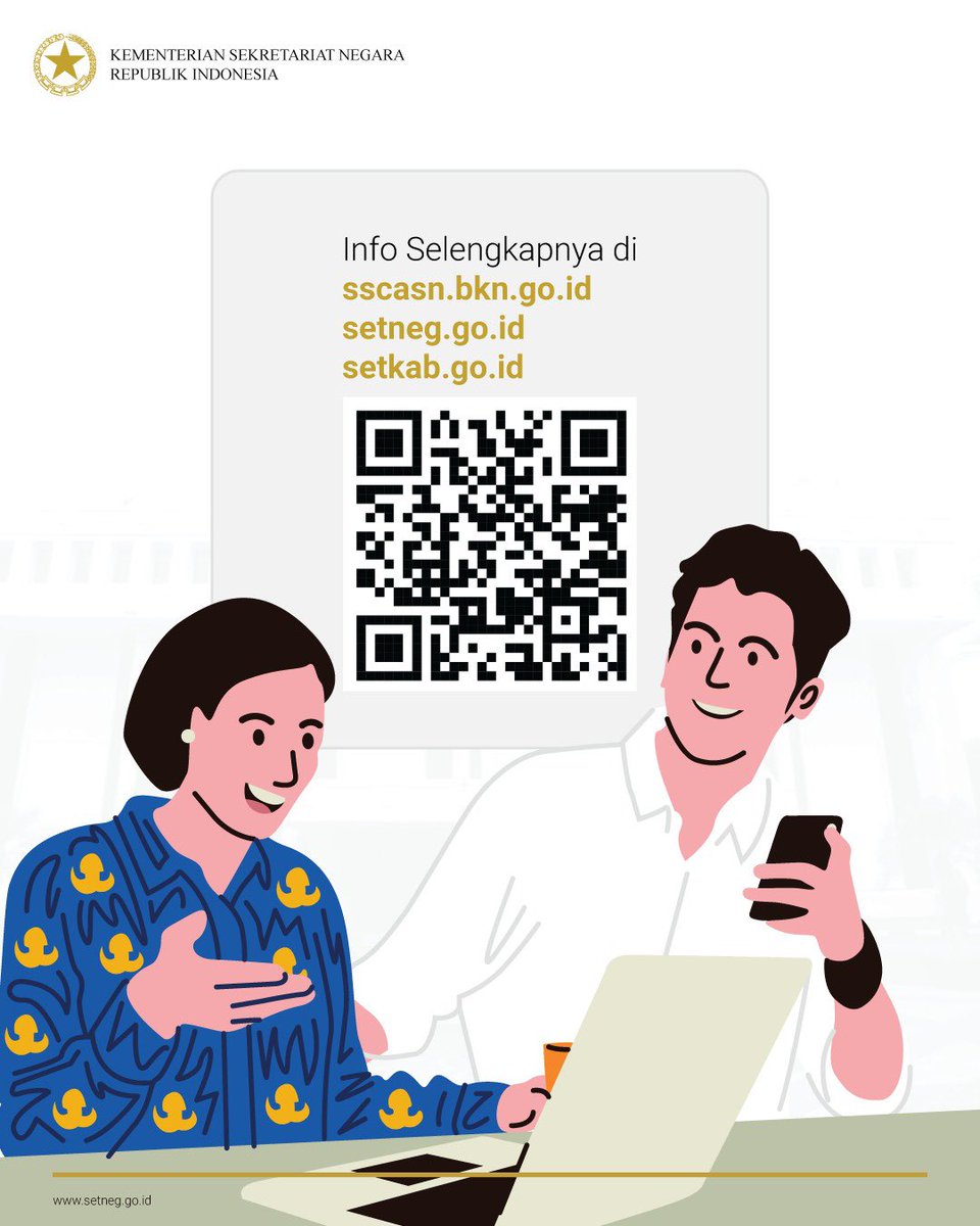 KemensetnegRI's tweet image. 1. Hai hai hai #SobatSetneg! 👋🏻

Siapa nih yang udah menunggu rekrutmen CPNS Kemensetneg? 👀😆

Nah, ini dia pengumumannya! 
Telah dibuka 426 formasi CPNS Kementerian Sekretariat Negara! 😱✍🏻
