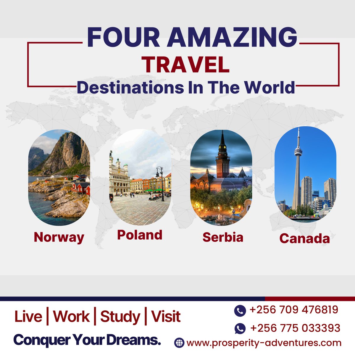 Prosperity_UG's tweet photo. Dreaming of your next adventure? Let Prosperity Adventures turn your travel dreams into reality. #trend #education #getstarted #freeconsultancy #visaprocessing #labourmarket #visitvisa #travelwithus #immigrationconsultant #workvisa #travelabroad #studentvisa #labour #vistorvisa https://t.co/OgzeqZgnOX