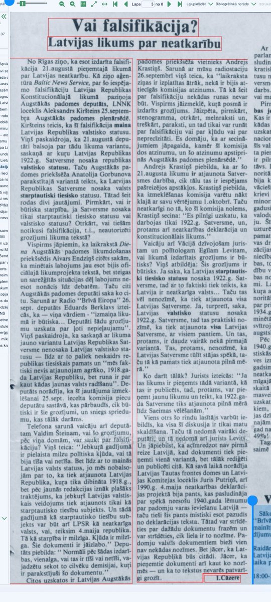 J_Pleps's tweet image. Par lieliem likumiem, kas pagriež tiesiskās sistēmas, ir leģendāri stāsti. Arī par 21.augustu - vai ir juridiska nozīme, vai “valstiskais statuss” vai “starptautiski tiesiskais statuss”, kad un kā notika teksta precizēšana.
Svinam Latvijas neatkarības un Satversmes atjaunošanu!