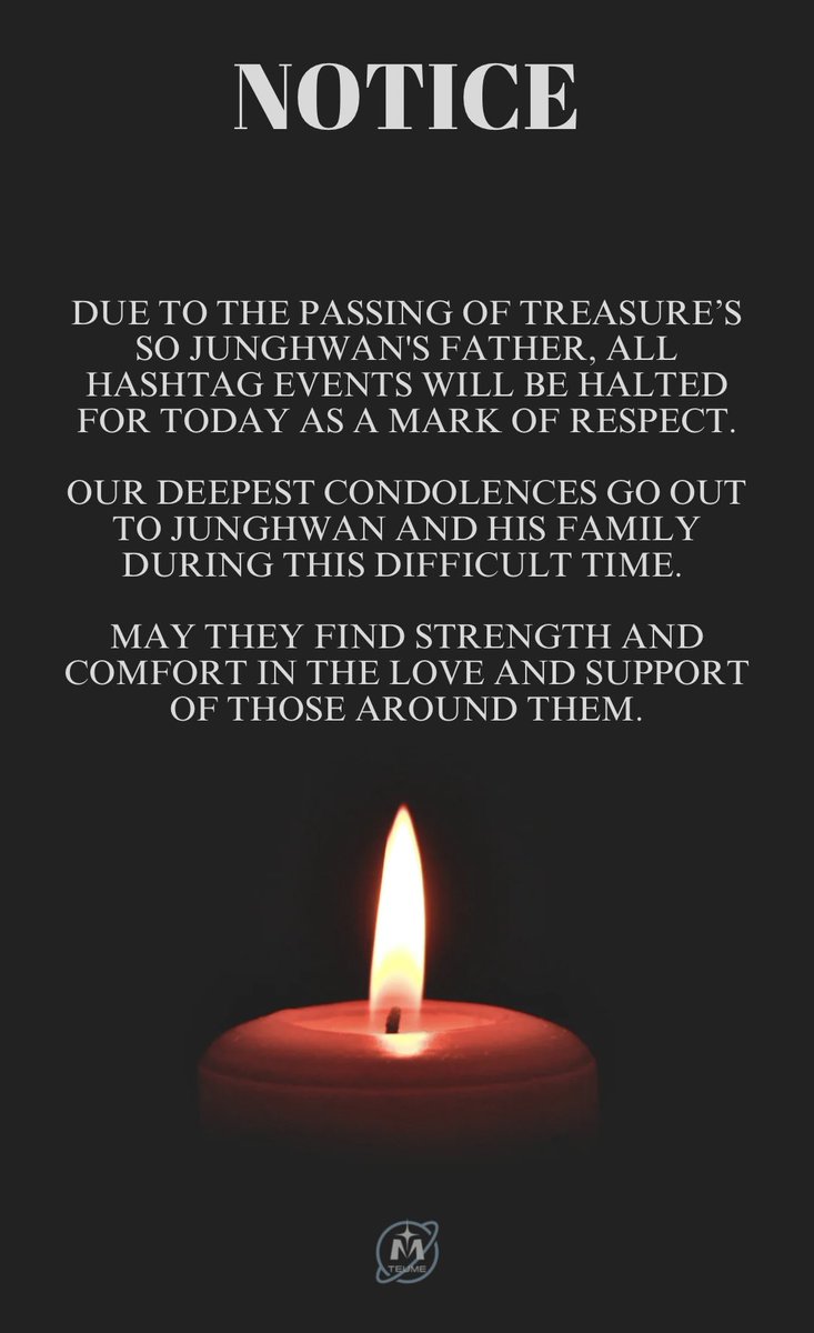 TREASUREunion's tweet photo. Notice: In Respect and Remembrance https://t.co/n0VwSLoZKx