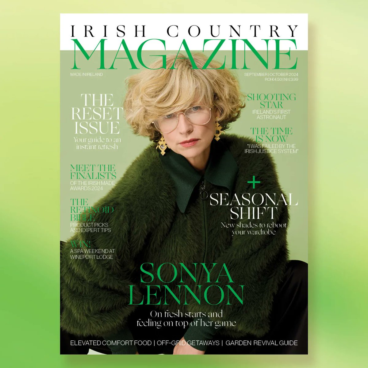 Niamh Devereux (@_niamhdev_) on Twitter photo Out now: the September|October edition of <a href="/IrishCountryMag/">Irish Country Magazine</a>. 'The Reset Issue', starring powerhouse Sonya Lennon, is full to the brim of inspiration and escapism — start your own reset by picking up a copy. We also reveal the #IrishMadeAwards 2024 finalists. Get voting! 💚 Out now: the September|October edition of <a href="/IrishCountryMag/">Irish Country Magazine</a>. 'The Reset Issue', starring powerhouse Sonya Lennon, is full to the brim of inspiration and escapism — start your own reset by picking up a copy. We also reveal the #IrishMadeAwards 2024 finalists. Get voting! 💚