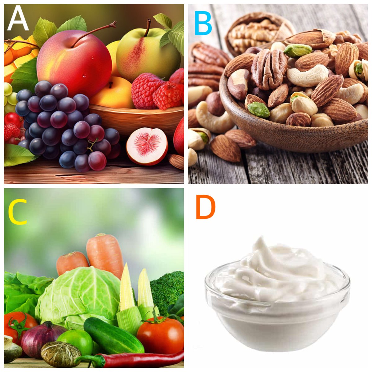 What's your favorite healthy snack?
A. Fruits
B. Nuts
C. Vegetables
D. Yogurt

Vote in the comments below! 

Reach us on +233246747027 or on our socials @diagnosticadepts

Diagnostic Adepts!
Close to you, closer to your health!

#DiagnosticAdepts #polloftheweek #homehealthcare
