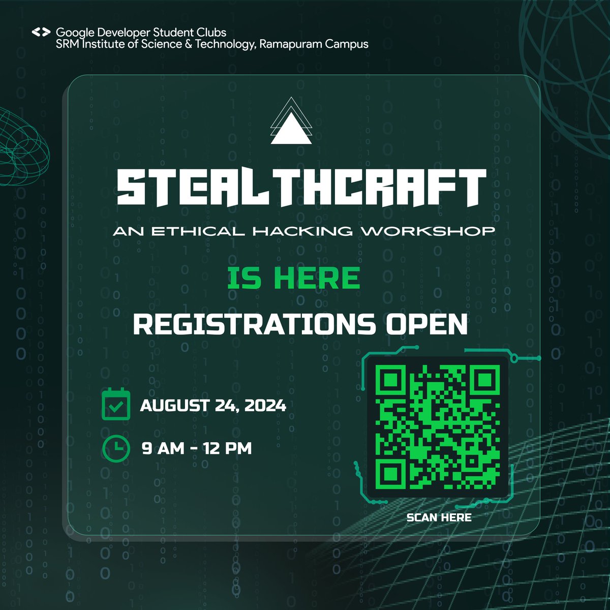 dscsrmrmp's tweet image. Register Now! Stealth Craft: Ethical Hacking Workshop! 💻🔓

Gain hands-on skills in Networking, Dorking, Proxies/VPN, TOR, &amp;amp; OSINT Framework to detect &amp;amp; defend against digital threats. 🌐
[forms.gle/xBXgyPAMEDDieE…]

Secure your spot now and become a cybersecurity pro! 🛡️