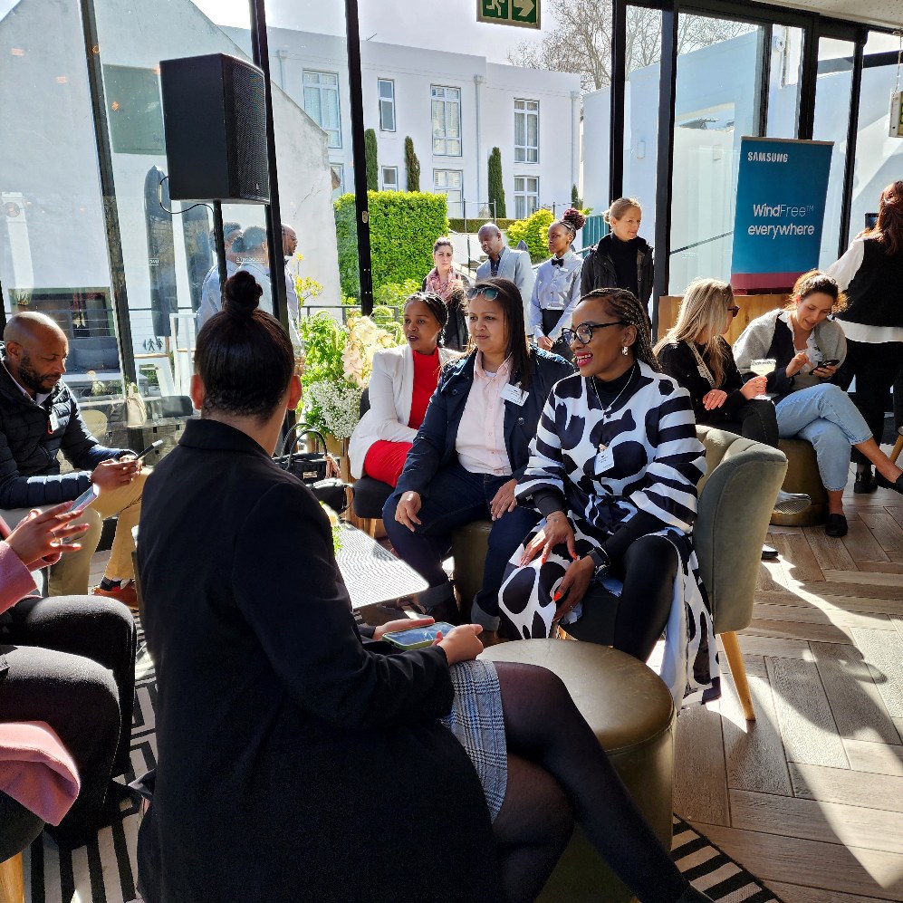 SamsungSA's tweet photo. Cutesy, mindful &amp; demure 🌸💅 on every other day! But today, we focus on #WomenInBuiltEnvironment, where you can be all of that and more, thanks to #Samsung.#WIBE https://t.co/CuZGYZ4p9y