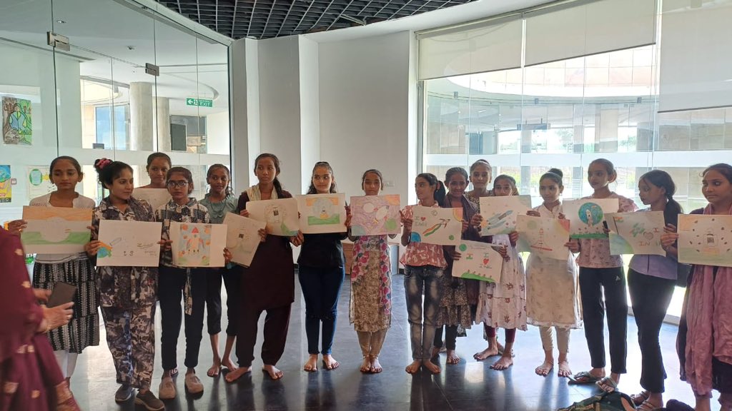 RscBhuj's tweet photo. Celebrating National Space Week at RSC Bhuj!  Students dove into creativity with origami and drawing sessions, and explored the cosmos with daytime astronomy, observing sunspots through telescopes. A day of fun, learning, and discovery! 
@asipoec
@IIABengaluru https://t.co/kZ9KeiXR7c
