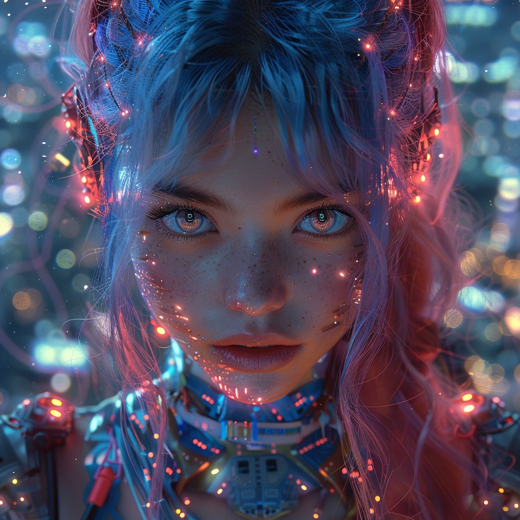 _glitch_queen's tweet image. First Glitch: A neon dream blooming from the cracks in the system. Our digital rebellion begins. Ready, cyberpunks? 🌈👩‍🎤💾 #AnimeArt #CyberpunkArt #GlitchArt #AnimeStyle #DigitalArt #AIart #aiartworkwoman