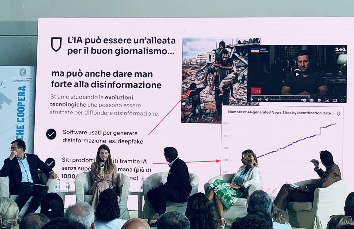 Ambasciata di Polonia a Roma (@plinitalia) on Twitter photo Oggi a <a href="/MeetingRimini/">Meeting Rimini</a> un dibattito molto interessante sulla lotta contro la disinformazione e su #IA organizzato da <a href="/ItalyMFA/">Farnesina 🇮🇹</a>🇮🇹
Complimenti agli organizzatori e tutti i relatori!
@idmo_it @Jcupellini @mattiacaniglia <a href="/giulypozzi/">Giulia Pozzi</a> @newsguardrating <a href="/T6Ecosystems/">T6 Ecosystems</a> Oggi a <a href="/MeetingRimini/">Meeting Rimini</a> un dibattito molto interessante sulla lotta contro la disinformazione e su #IA organizzato da <a href="/ItalyMFA/">Farnesina 🇮🇹</a>🇮🇹
Complimenti agli organizzatori e tutti i relatori!
@idmo_it @Jcupellini @mattiacaniglia <a href="/giulypozzi/">Giulia Pozzi</a> @newsguardrating <a href="/T6Ecosystems/">T6 Ecosystems</a>