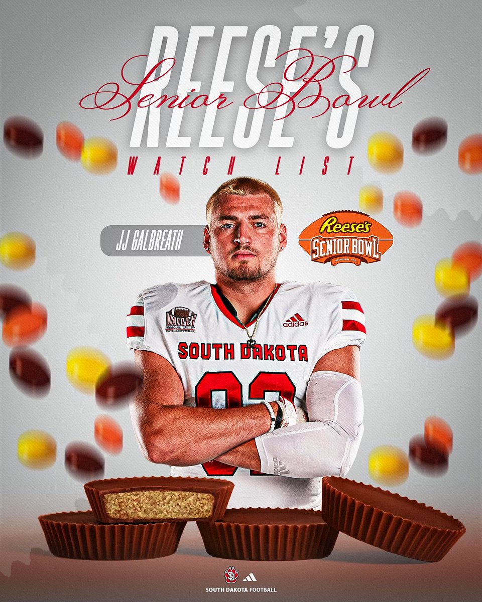 𝐒𝐄𝐍𝐈𝐎𝐑 𝐁𝐎𝐖𝐋 𝐖𝐀𝐓𝐂𝐇 𝐋𝐈𝐒𝐓

𝐉𝐉 𝐆𝐚𝐥𝐛𝐫𝐞𝐚𝐭𝐡 enters 2024 on the Reese’s Senior Bowl Watch List!

📰: yote.us/3AFUNIA 

#GoYotes x #WeAreSouthDakota