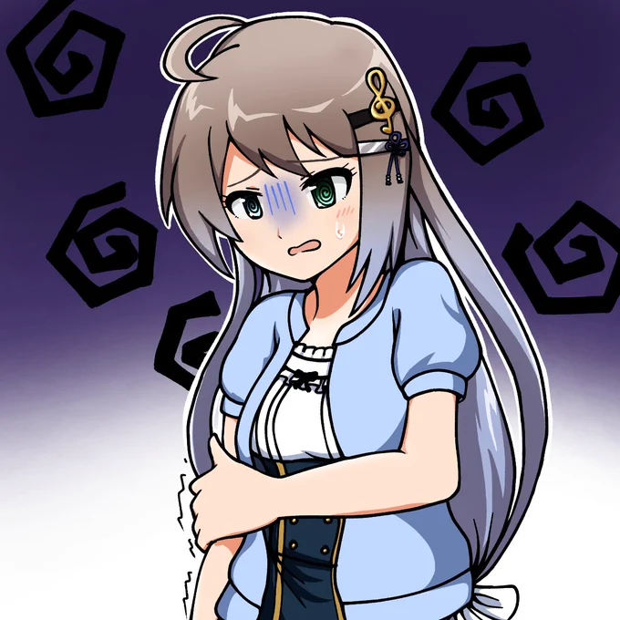 お題箱から『最近描かれてる融合イラスト、できましたら紬+歌織さんでもお願いします……!(メインは描きやすい方で……)』 
