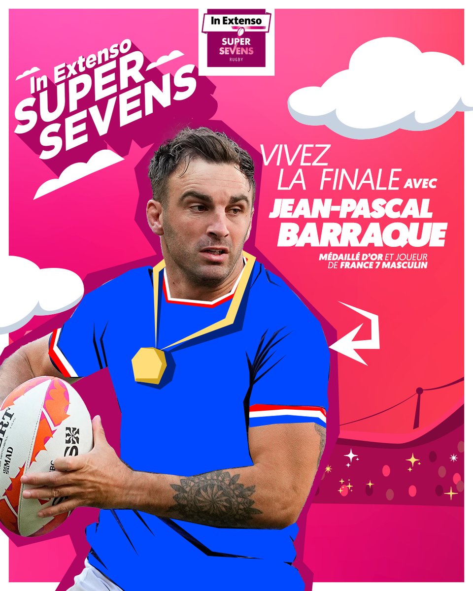 IN EXTENSO SUPERSEVENS Rugby (@supersevens) on Twitter photo Tentez de gagner l’opportunité de vivre la finale de la 2ème étape de l’ #InExtensoSupersevens à La Rochelle avec <a href="/jpbarraque/">Jean-Pascal Barraque - OLY</a> , champion olympique de rugby 7 ! 🥇
Pour participer ça se passe juste ici : top14.lnr.fr/bon-plan/suive… Tentez de gagner l’opportunité de vivre la finale de la 2ème étape de l’ #InExtensoSupersevens à La Rochelle avec <a href="/jpbarraque/">Jean-Pascal Barraque - OLY</a> , champion olympique de rugby 7 ! 🥇
Pour participer ça se passe juste ici : top14.lnr.fr/bon-plan/suive…