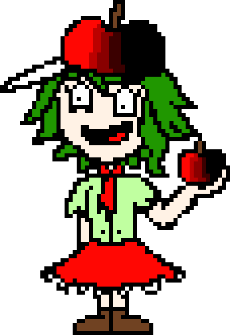GunWizardRaidar's tweet photo. Apple Girlington from Chapter 4 pixel art (Yes, she is really that tall.) #DELTARUNE https://t.co/bq7TuYoawm