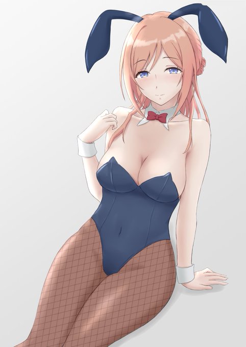 バニーの日なので莉波お姉ちゃんに着てもらった(前の絵の差分) 