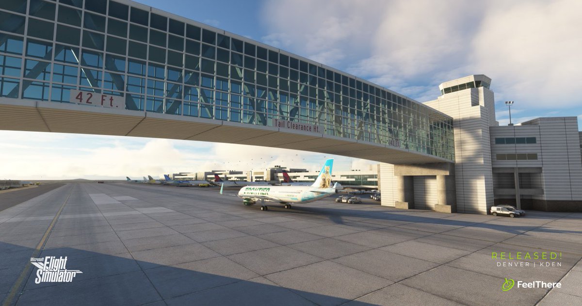 feelThere's tweet photo. How do you think our newest MSFS airport looks? What do you think? 😎
DENVER 🇺🇸 KDEN l DEN for Microsoft Flight Simulator ✈
Get it 👉 https://t.co/KPODSoDudM or through our Portal! by FeelThere https://t.co/8hC2Qh2cOJ
#msfs #msfs2020 #denver #kden #aviation #VirtualAviation https://t.co/huvtBT2iOZ