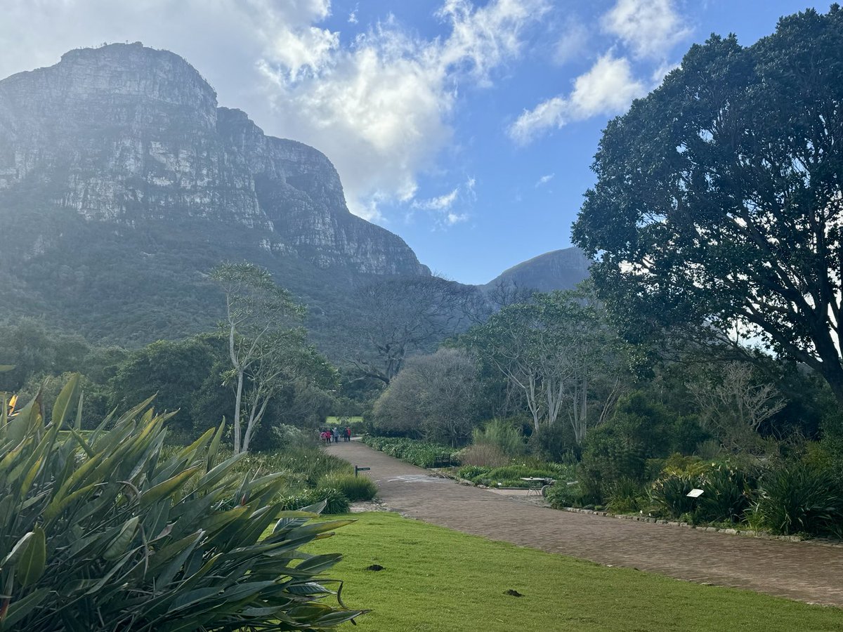ceri_news's tweet photo. The sun is peeping out in Kirstenbosch for our climate change and microbes public reach event #isme19 #CLIMADR https://t.co/4xI9fHwJGe