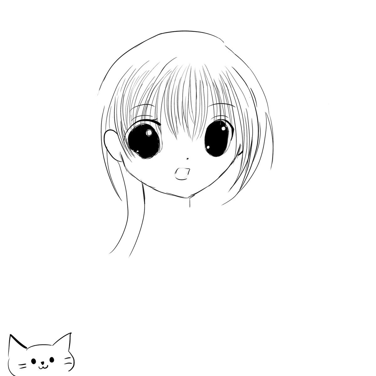 PopcornThorne's tweet photo. 髪の毛書くの嫌になってきたからネコかいてみたけど ネコがいちばん上手い https://t.co/FdTCxWPHYA